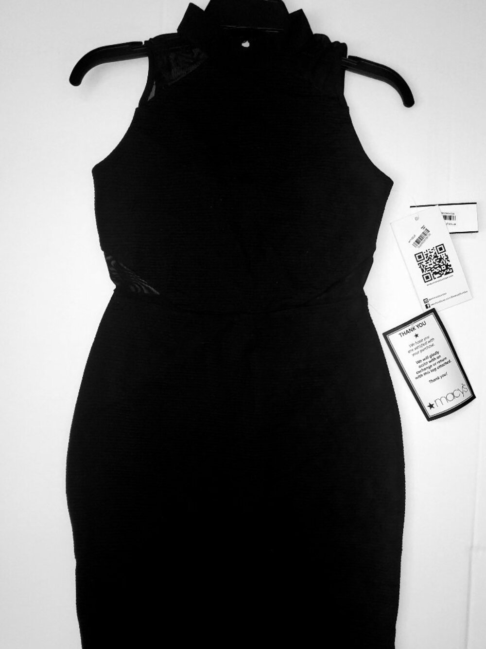 EMERALD SUNDAE BLACK HALTER BODYCON COCKTAIL MINI DRESS NWT